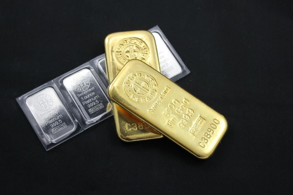Gold and silver bullion bars